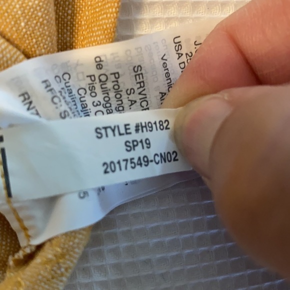 Madewell Woman’s Shirt Sleeve Tie Front Top Size XXS Style H9182 Yellow - Picture 9 of 11